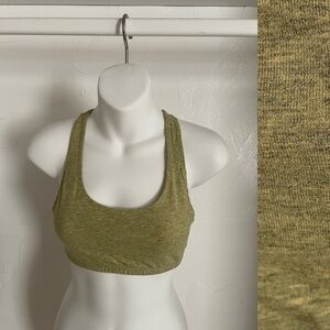 Light OLIVE Green Racerback SPORTS BRA XS